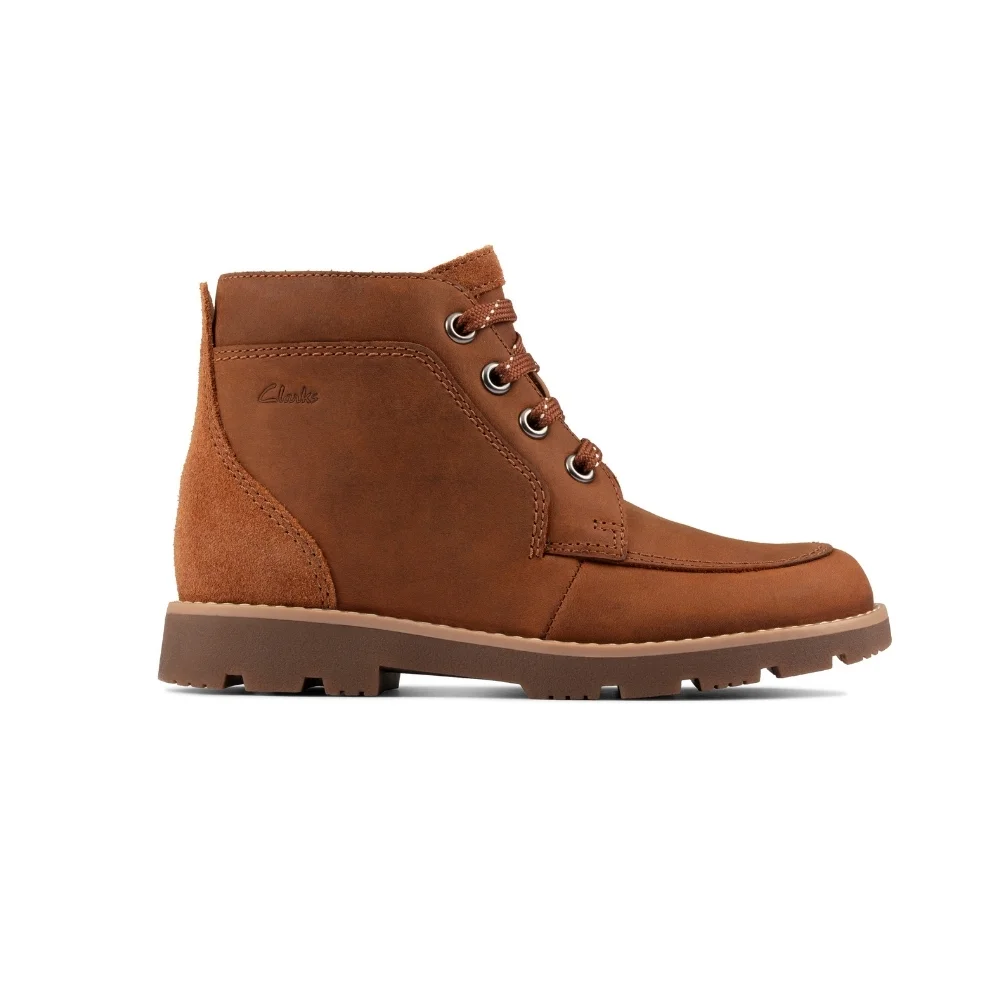 Φωτογραφία προϊόντος: Παιδικό δερμάτινο Clarks μποτάκι Health Lace K 26154088 Καφέ