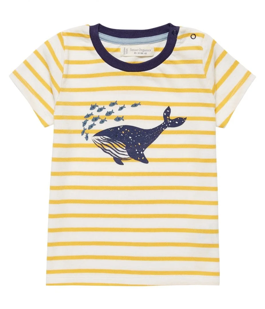 Φωτογραφία προϊόντος: Μπλούζα "Whale +amp; stripes" Sense Organics οργανικό βαμβάκι