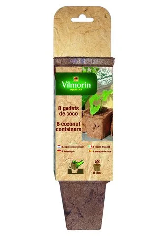 Φωτογραφία προϊόντος: Vilmorin Βιοδιασπώμενα Γλαστράκια 8X8cm | 8 Τεμαχίων