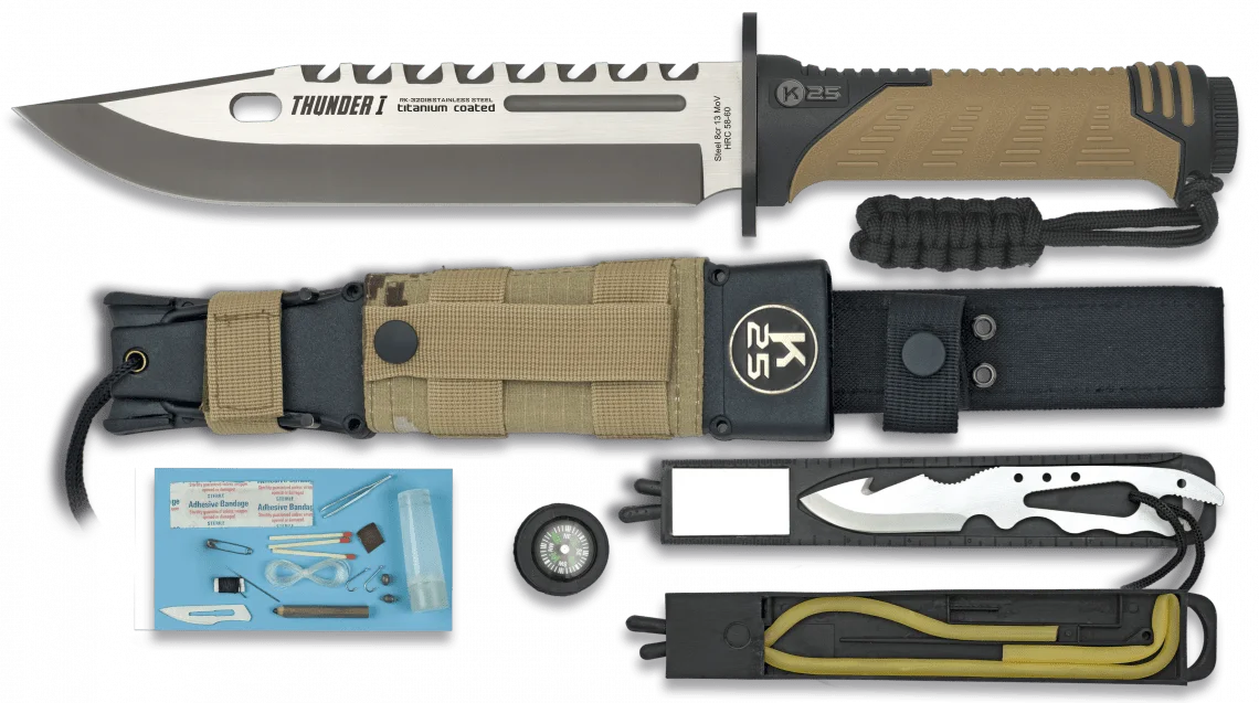 Φωτογραφία προϊόντος: ΜΑΧΑΙΡΙ K25, Tactical Knife, THUNDER I - SERIE ENERGY, TAN