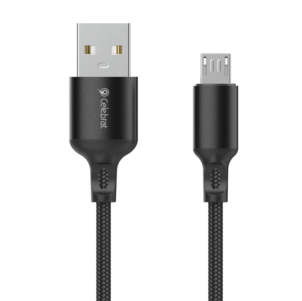 Φωτογραφία προϊόντος: CELEBRAT καλώδιο Micro USB σε USB CB-32, 2.1A, 1m, μαύρο