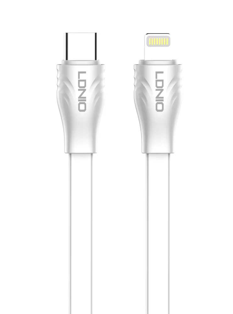 Φωτογραφία προϊόντος: LDNIO καλώδιο Lightning σε USB-C LC131I, 30W PD, 1m, λευκό