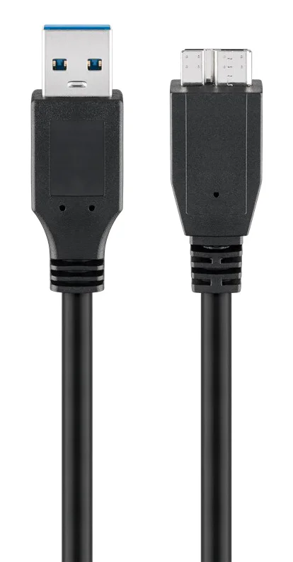 Φωτογραφία προϊόντος: GOOBAY καλώδιο USB 3.0 σε micro Τype B 95027, 5 Gbps, 3m, μαύρο