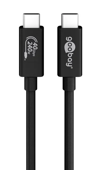 Φωτογραφία προϊόντος: GOOBAY καλώδιο USB-C 61716, USB4 Gen 3x2, 240W, 40Gbps, 8K, 0.7m, μαύρο