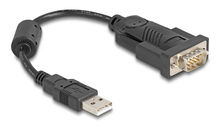 Φωτογραφία προϊόντος: DELOCK καλώδιο USB σε RS-232 61549, 921.6Kbps, 0.25m, μαύρο