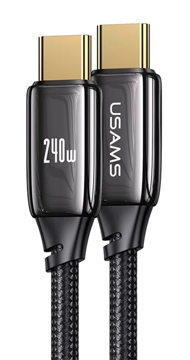 Φωτογραφία προϊόντος: USAMS καλώδιο USB-C US-SJ581, 240W/5A, PD3.1, 2m, μαύρο