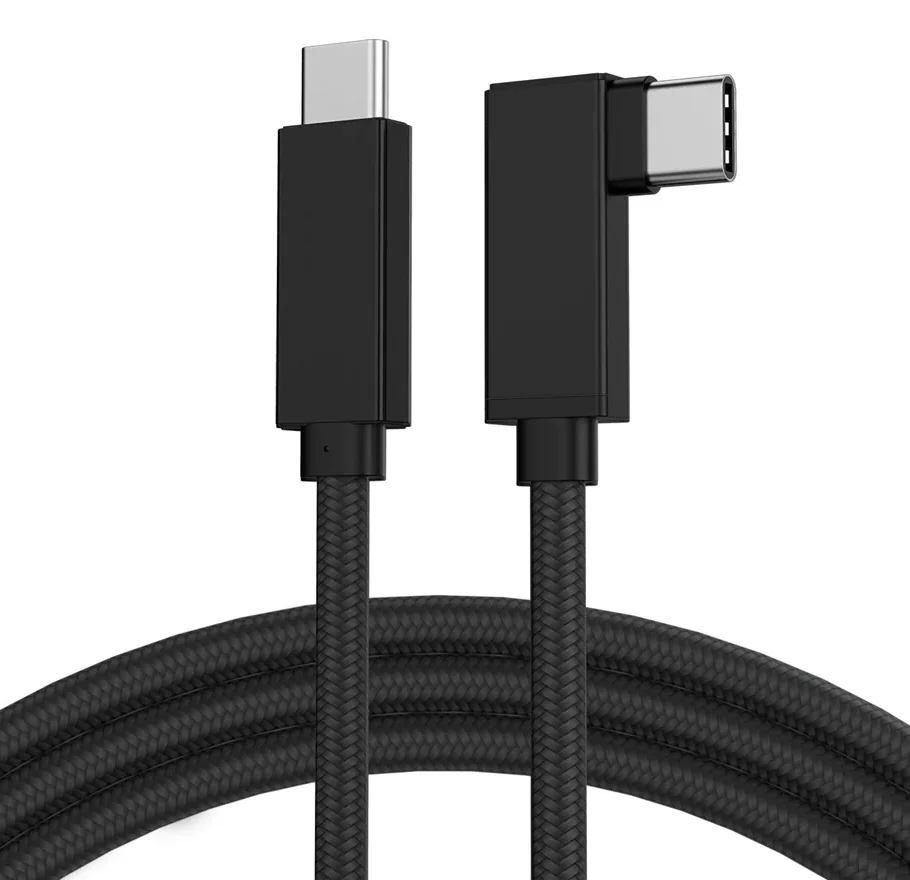 Φωτογραφία προϊόντος: POWERTECH καλώδιο USB-C PTH-092, γωνιακό, 100W, 20Gbps, 4K, 1.5m, μαύρο