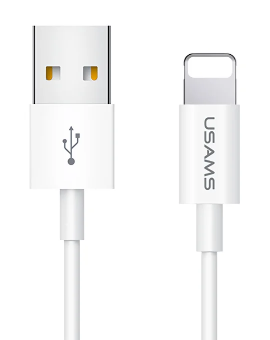 Φωτογραφία προϊόντος: USAMS καλώδιο Lightning σε USB US-SJ283, 2A, 1m, λευκό