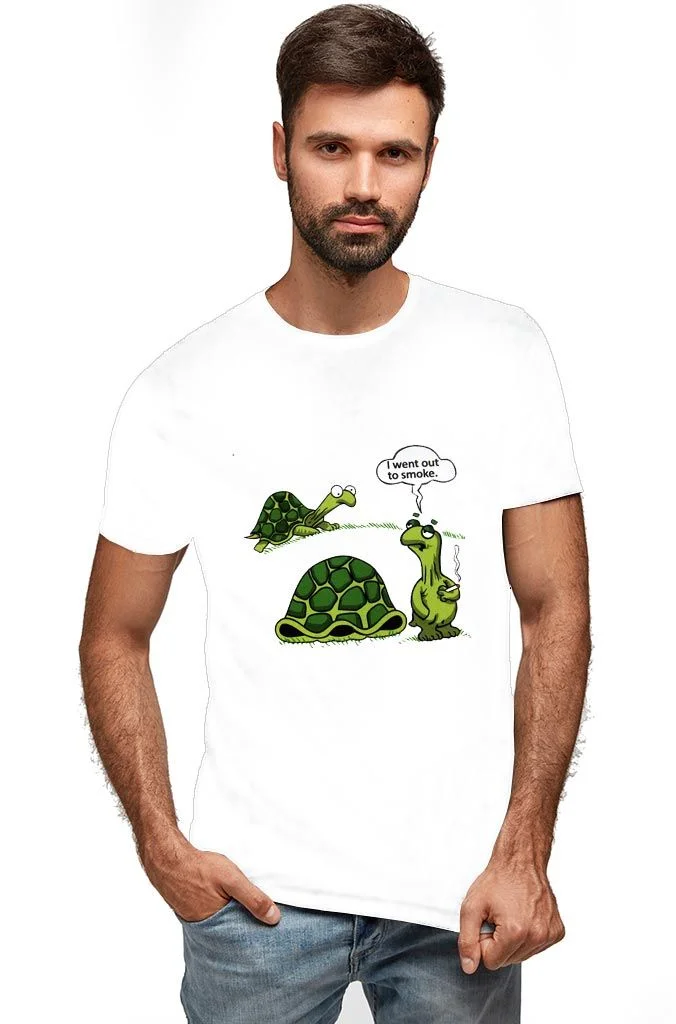 Φωτογραφία προϊόντος: Prime T-Shirt Λευκό με σχέδιο Χελώνα Χιούμορ 3661-1
