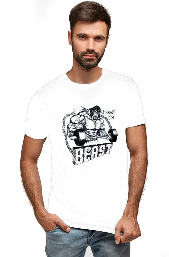 Φωτογραφία προϊόντος: Prime T-Shirt Λευκό με σχέδιο Body Building 4060-1