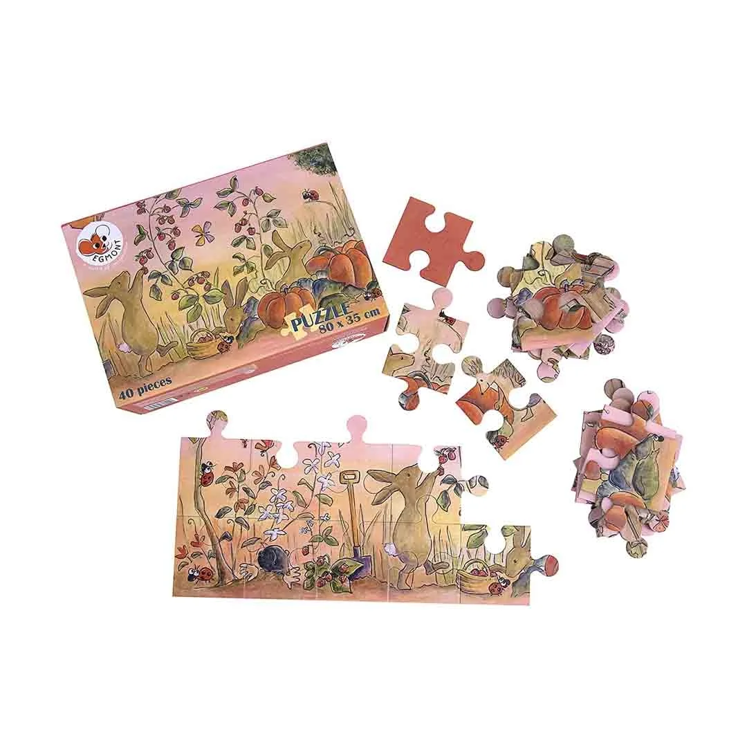 Φωτογραφία προϊόντος: 570154 Egmont Toys Puzzle Garden Κήπος με Λαγουδάκια 40 Τεμάχια 80x35cm