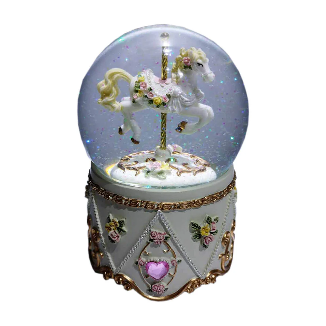 Φωτογραφία προϊόντος: 15019 Spieluhrenwelt Χιονόμπαλα Carousel Horse Flow 10cm