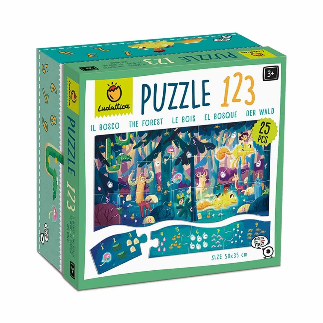 Φωτογραφία προϊόντος: 22587 Ludattica Puzzle 1 2 3 Το δάσος 25 Τεμάχια