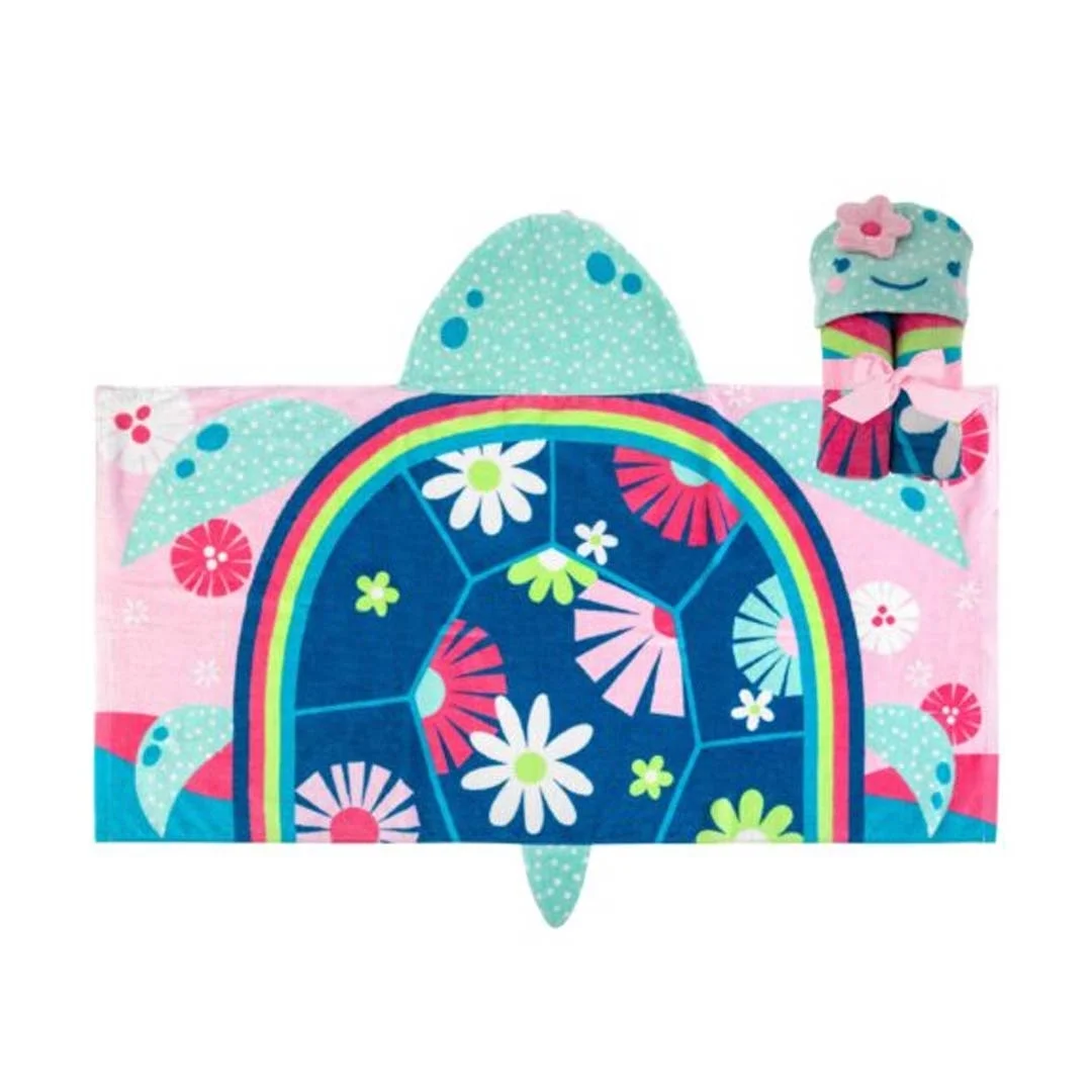 Φωτογραφία προϊόντος: SJ100490B Stephen Joseph Hooded Towel Πετσέτα Θαλάσσης με κουκούλα Χελώνα