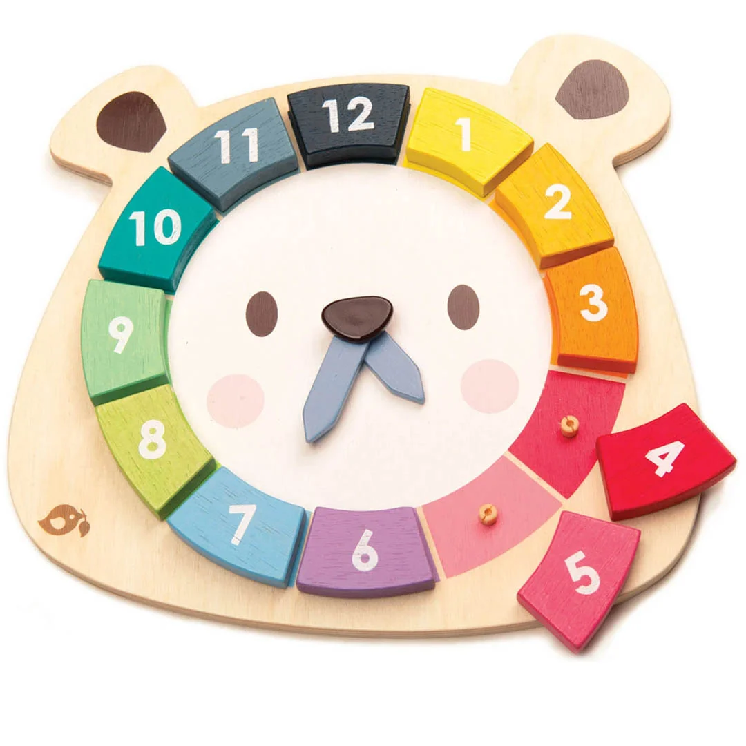 Φωτογραφία προϊόντος: TL8408 Tender Leaf Toys Preschool Ξύλινο Εκπαιδευτικό Παιχνίδι Εκμάθησης Ώρας και Χρωμάτων 13 Τεμάχι