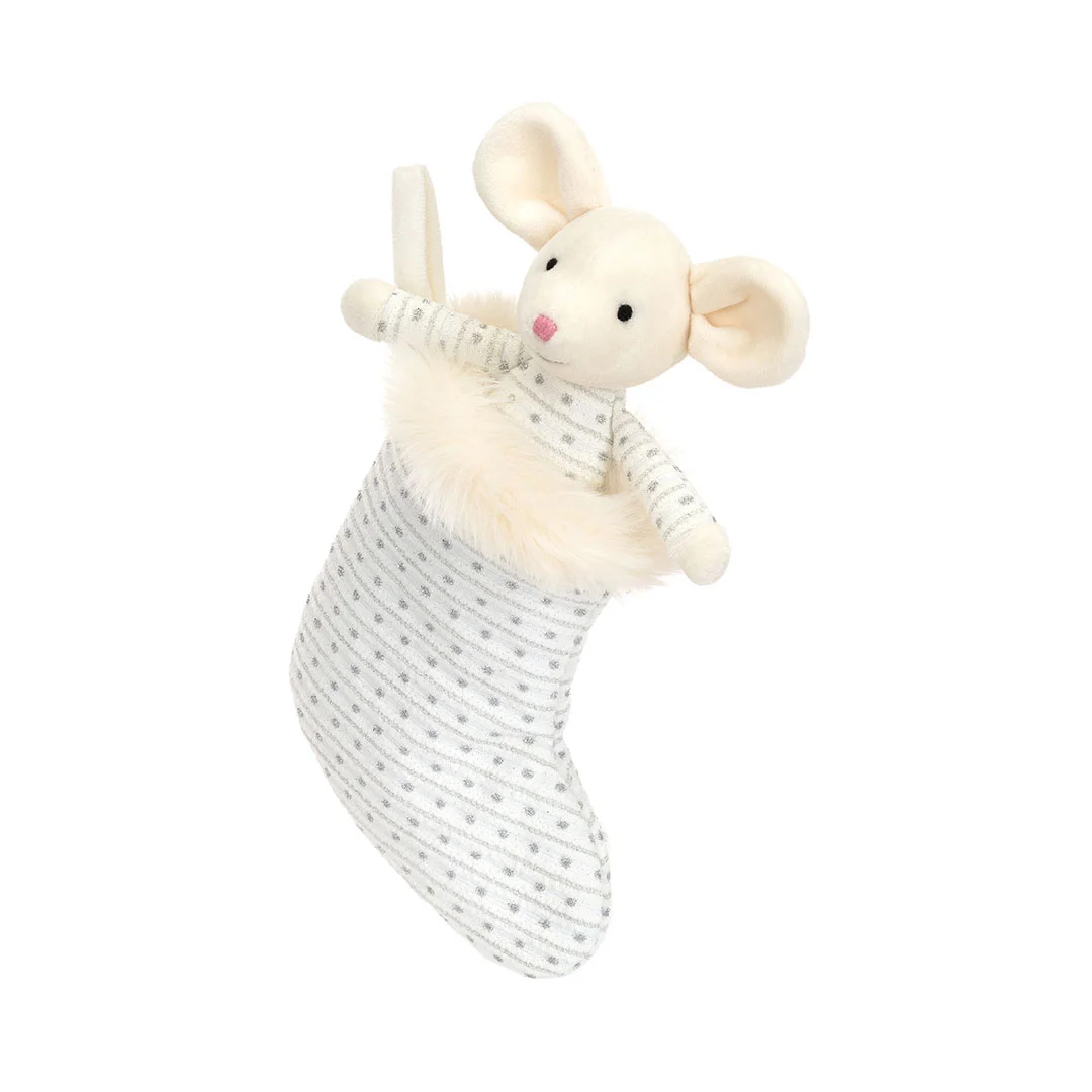 Φωτογραφία προϊόντος: SHIM4SM Jellycat Λούτρινο ποντικάκι σε κάλτσα Λευκό 9x20cm