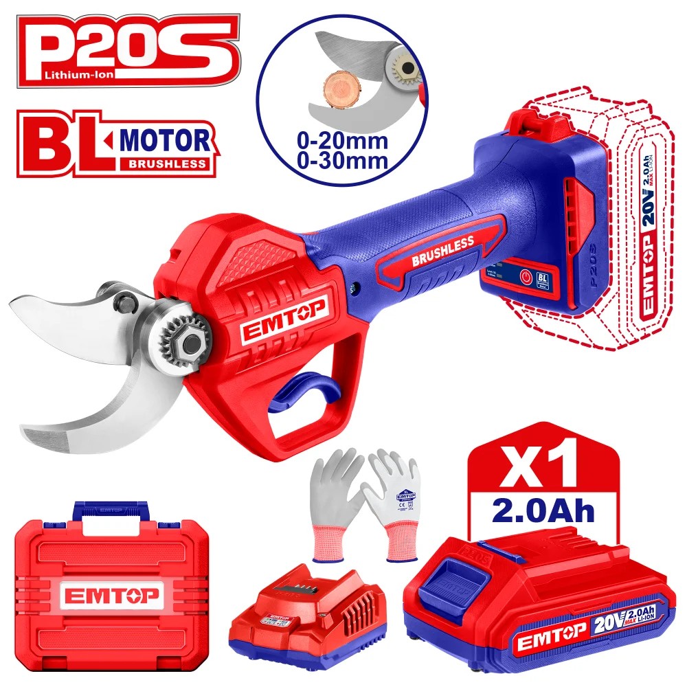 Φωτογραφία προϊόντος: EMTOP BRUSHLESS ΚΛΑΔΕΥΤΗΡΙ Φ30mm ΜΠΑΤΑΡΙΑΣ ΛΙΘΙΟΥ 20V 1x2Ah ELSL203051
