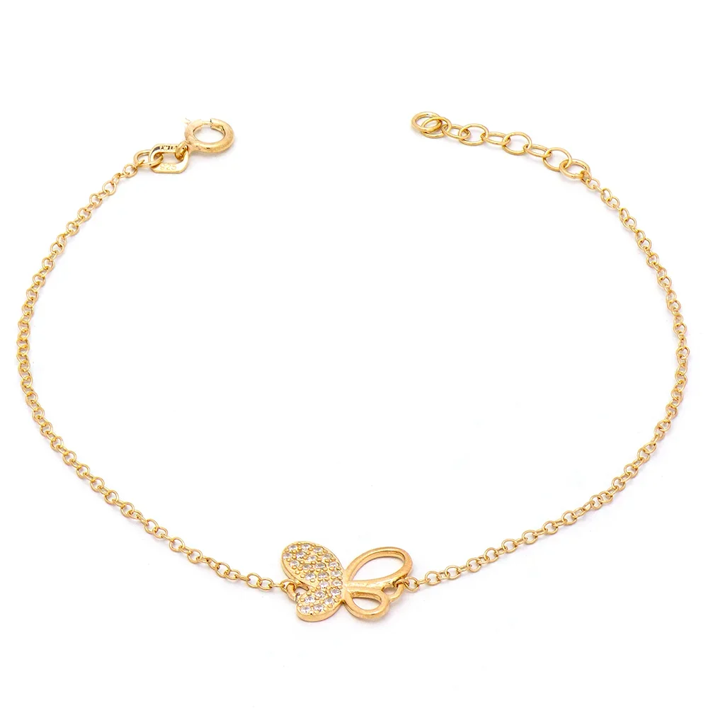 Φωτογραφία προϊόντος: Peach Jewelry B065 Βραχιόλι με Πεταλούδα από Επιχρυσωμένο Ασήμι 925