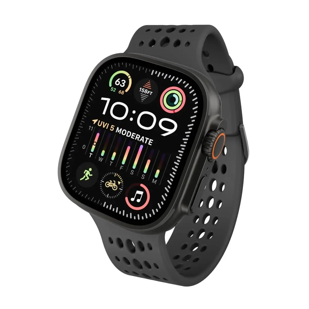 Φωτογραφία προϊόντος: GR Decoded Silicone Ares O Strap for Apple Watch 44/46/49mm Black έως 12 άτοκες δόσεις ή 24 δόσεις