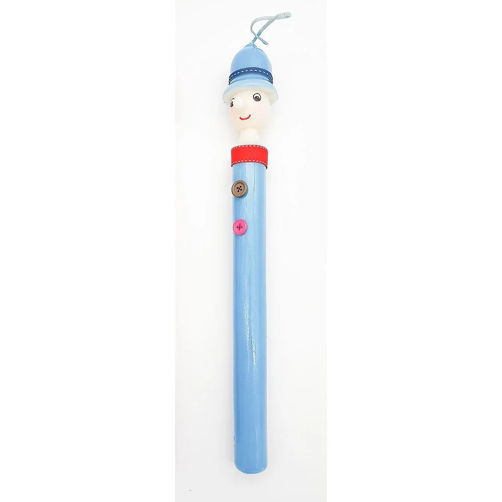 Φωτογραφία προϊόντος: Manos Candles Πασχαλινή Λαμπάδα Στρατιώτης Σιελ 40εκ