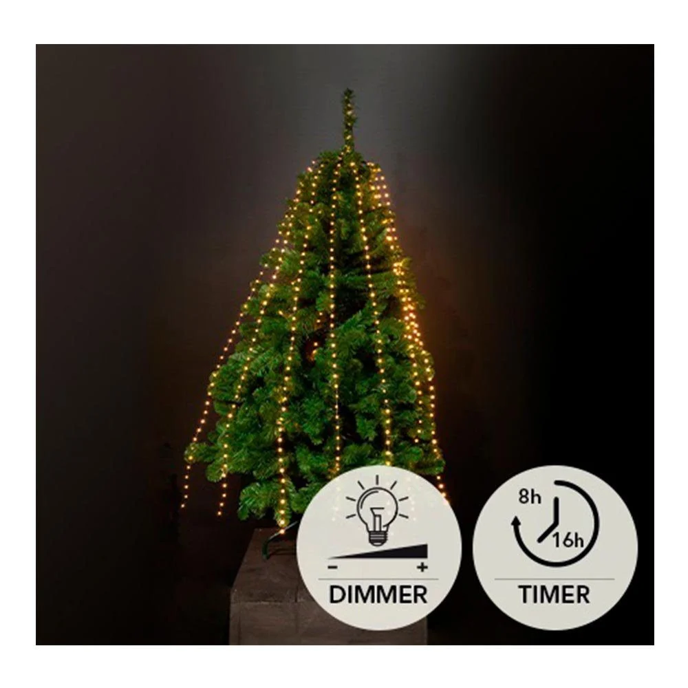 Φωτογραφία προϊόντος: Ecobags Λαμπάκια Χταπόδι 480 Led 12x120cm για Δέντρο 1,50m Θερμό Λευκό Φως με Εύκαμπτο Καλώδιο Tangle Free Εξωτερικού Χώρου IP44 31V Timer 8/16h Dimmer