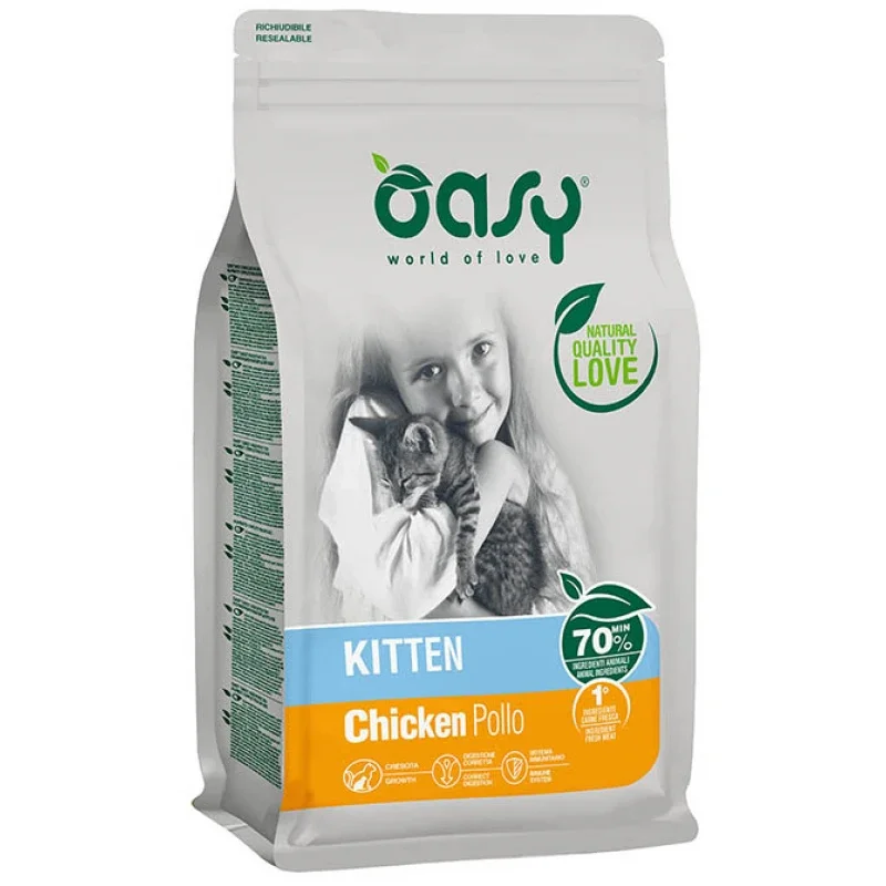 Φωτογραφία προϊόντος: Oasy Cat Kitten με Κοτόπουλο 1,5kg
