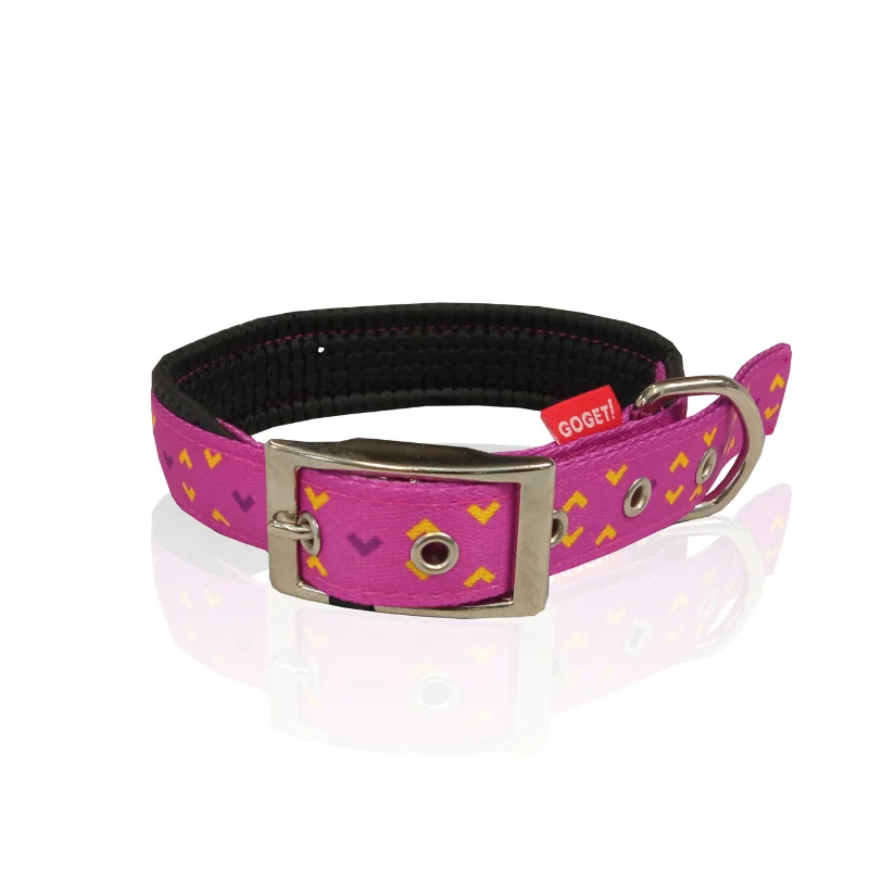 Φωτογραφία προϊόντος: Κολάρο Σκύλου Pet Interest GoGet Collar Neoprene Rosa Motivo || 3XLarge 2,5mm x 65cm