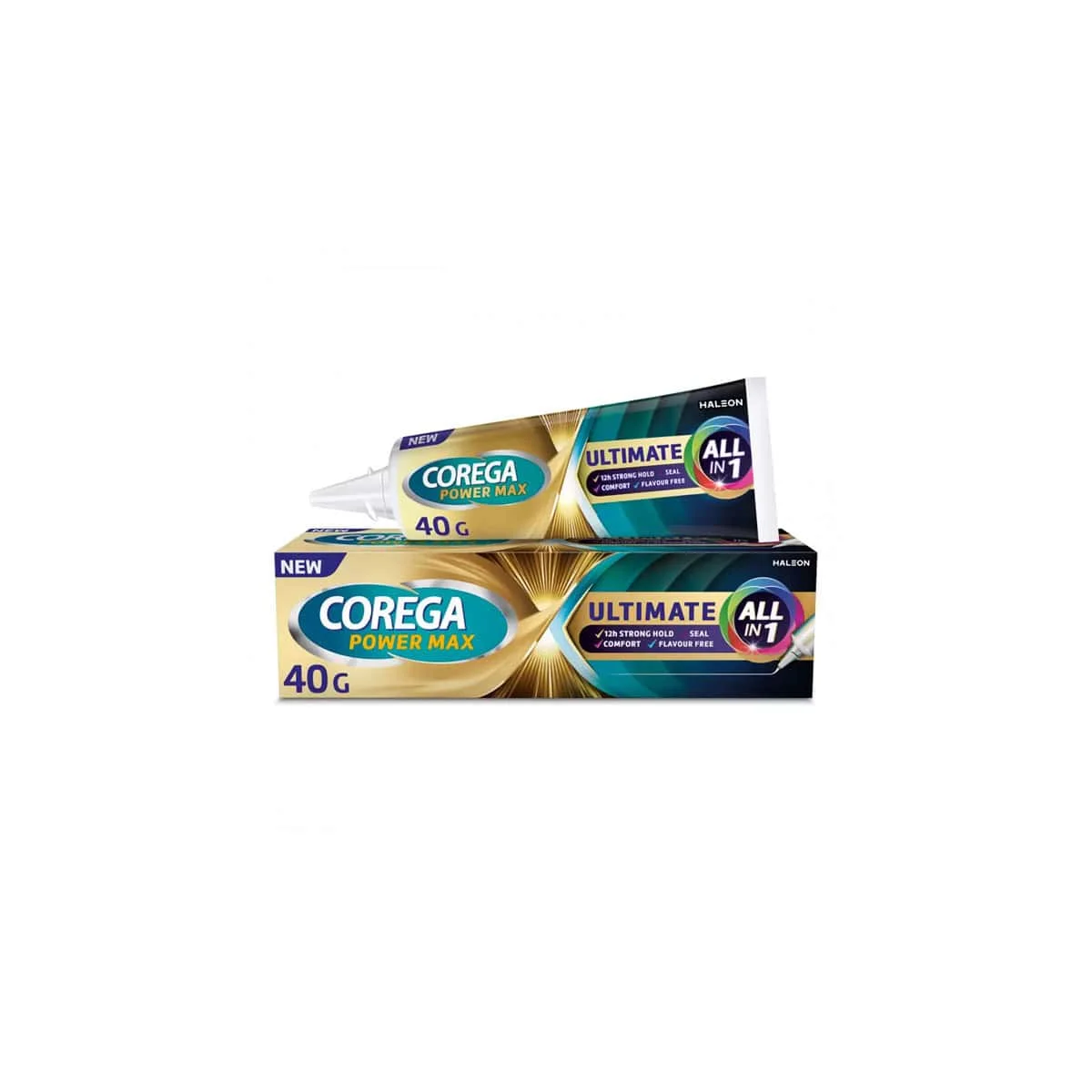 Φωτογραφία προϊόντος: Medipharmacy Corega Power Max Ultimate All in 1 Στερεωτική Κρέμα Οδοντοστοιχιών 40 gr