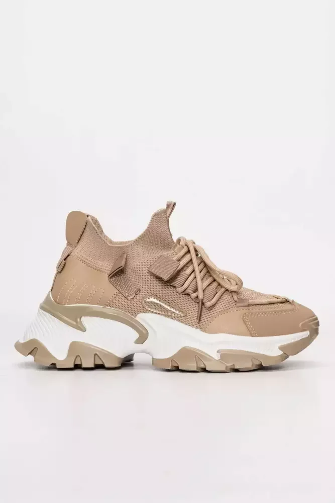 Φωτογραφία προϊόντος: Luigi - Γυναικεία Sneakers Κάλτσα σε Συνδυασμό Χρωμάτων 3729702 Μπεζ