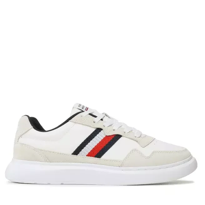 Φωτογραφία προϊόντος: Tommy Hilfiger - Lightweight Leather Mix Cup Ανδρικά Sneakers FM0FM04427-YBS Λευκό