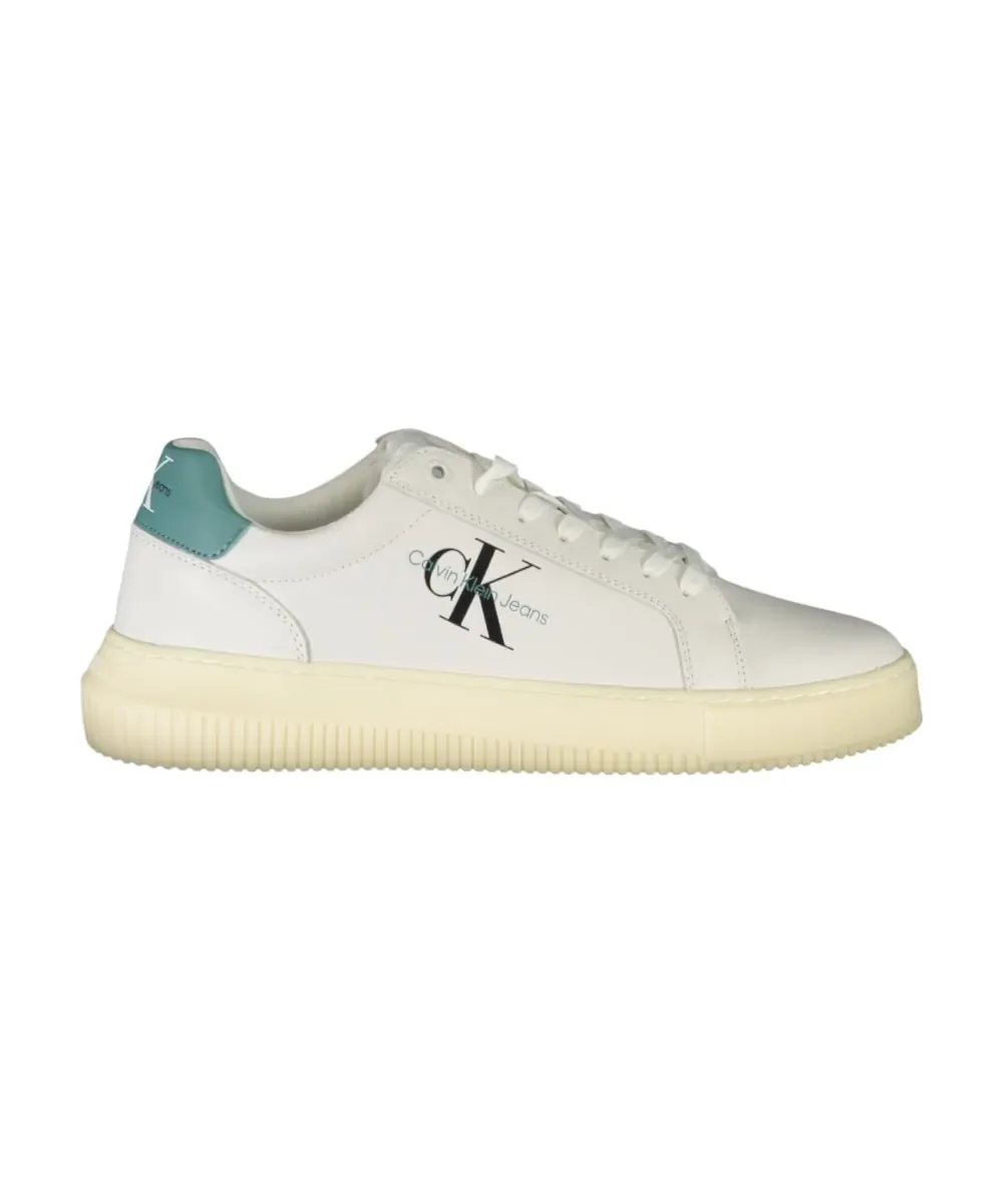 Φωτογραφία προϊόντος: Calvin Klein - Cupsole Mono Lth Ανδρικά Chunky Sneakers YM0YM00681-01T Λευκό/Τιρκουάζ