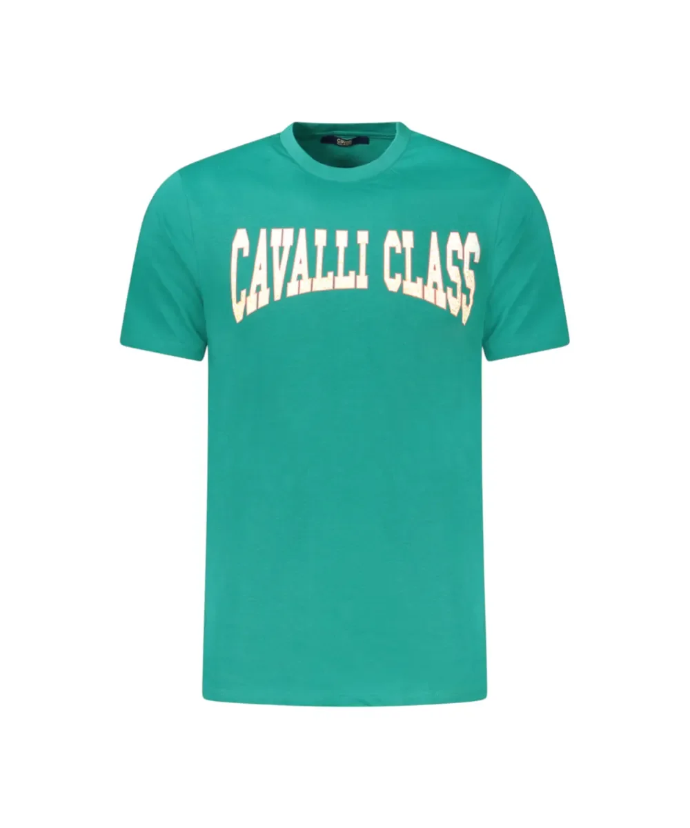 Φωτογραφία προϊόντος: Cavalli Class - Ανδρική Μπλούζα T-Shirt Κοντομάνικη Short Sleeve TXT61AJD060-04038 Πράσινο