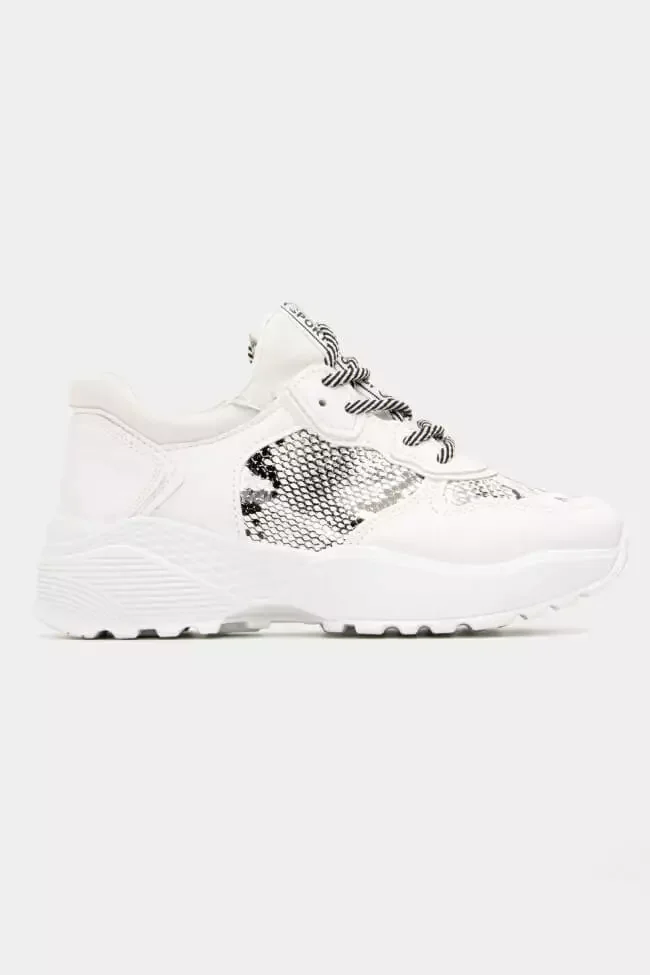 Φωτογραφία προϊόντος: Luigi - Γυναικεία Sneakers με Λεπτομέρεια Snake Print 3877704 Λευκό