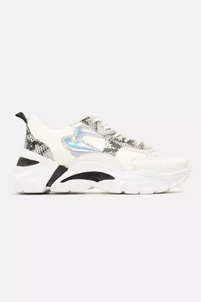 Φωτογραφία προϊόντος: Luigi - Γυναικεία Sneakers σε Συνδυασμό Υλικών & Χρωμάτων 3878304 Λευκό