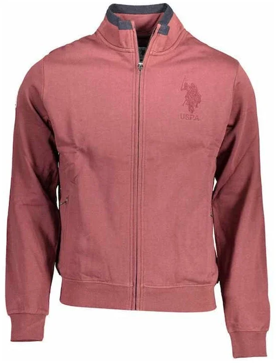 Φωτογραφία προϊόντος: U.S. Polo Assn. - Ανδρική Φούτερ Ζακέτα με Τσέπες 63032-53223-359 Μπορντό