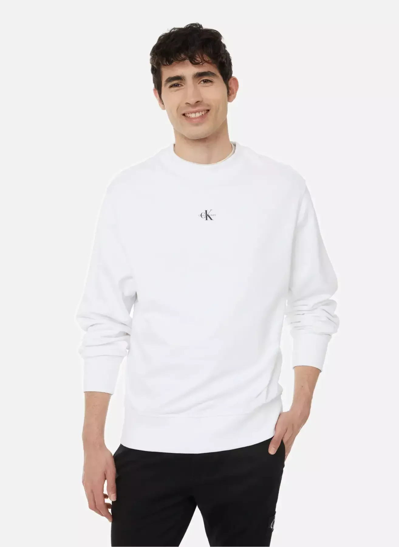 Φωτογραφία προϊόντος: Calvin Klein - Ανδρικό Φούτερ J30J322534-YAF Λευκό