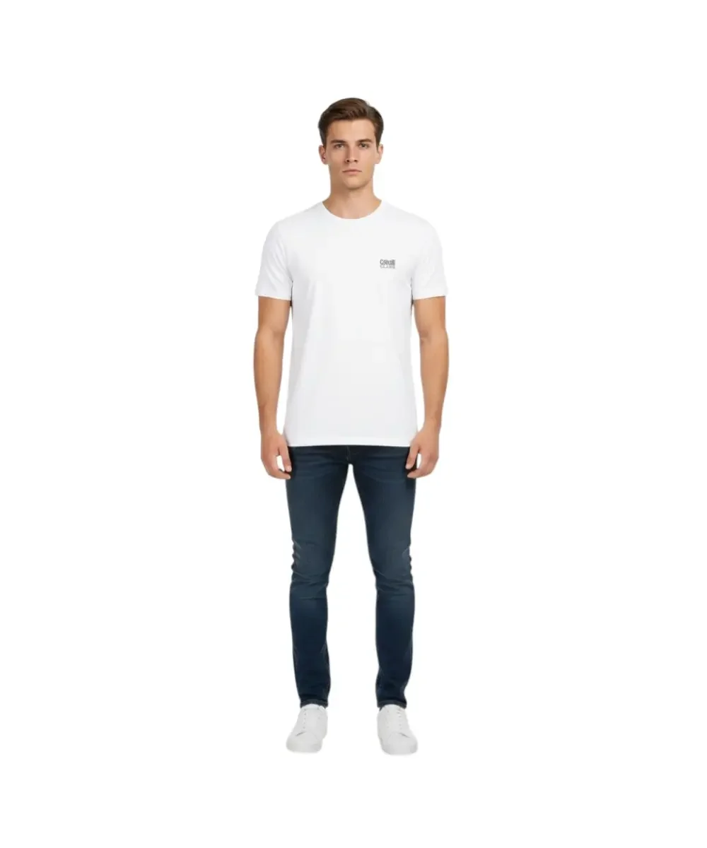 Φωτογραφία προϊόντος: Cavalli Class - Ανδρική Μπλούζα T-Shirt Κοντομάνικη Regular Fit QXO03AJD003-00053 Λευκό