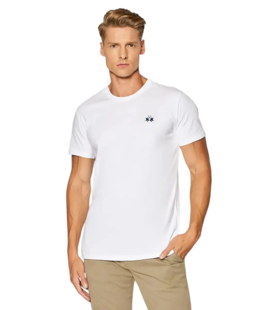 Φωτογραφία προϊόντος: La Martina - Ανδρικό T-Shirt Regular Fit CCMR04-JS206-00001 Λευκό