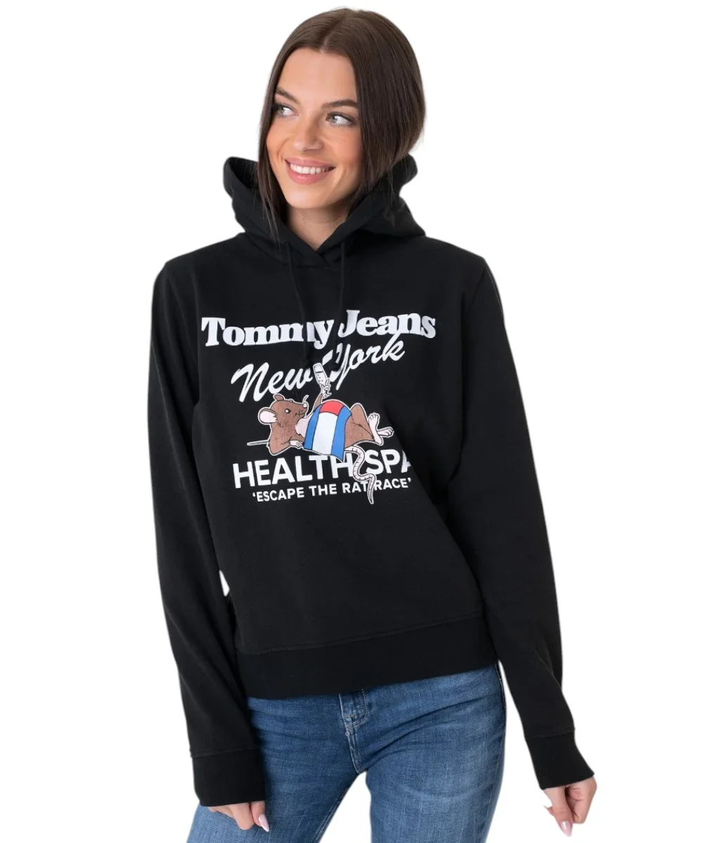Φωτογραφία προϊόντος: Tommy Hilfiger - Γυναικείο Φούτερ Hoodie TJW Reg Sportees Health Spa Hood DW0DW14874-BDS Μαύρο