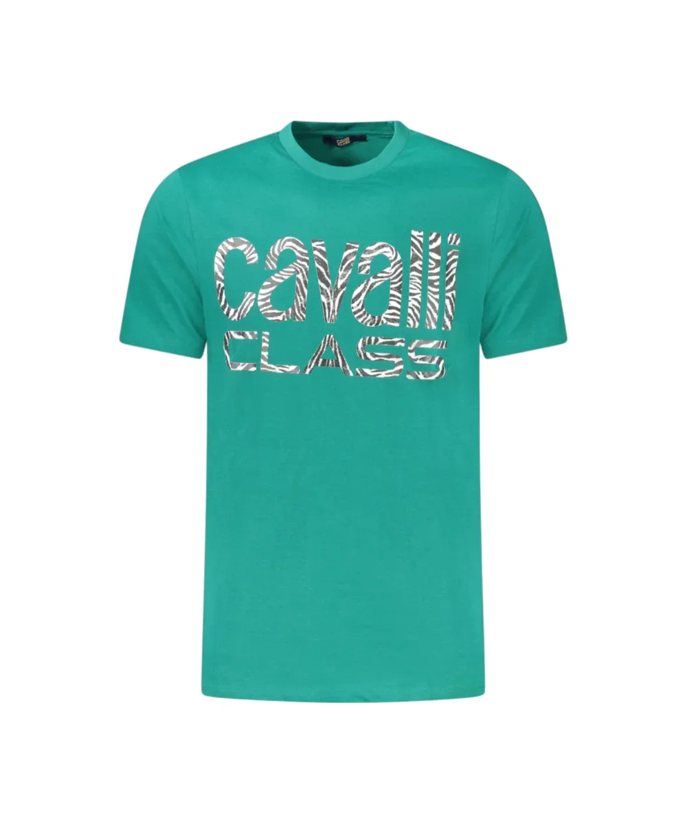 Φωτογραφία προϊόντος: Cavalli Class - Ανδρική Μπλούζα T-Shirt Κοντομάνικη Short Sleeve TXT61DJD060-04038 Πράσινο