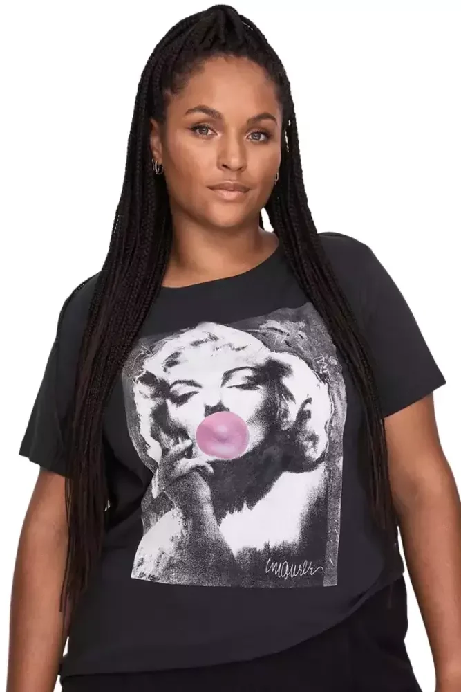 Φωτογραφία προϊόντος: Only - Γυναικείο T-shirt με Στάμπα Marilyn Monroe 15270242 Μαύρο
