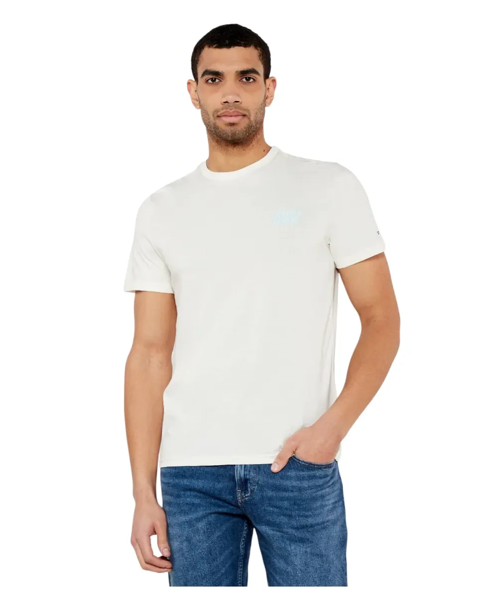 Φωτογραφία προϊόντος: Tommy Hilfiger - Ανδρικό T-shirt με Λογότυπο DM0DM21863-YBH Εκρού