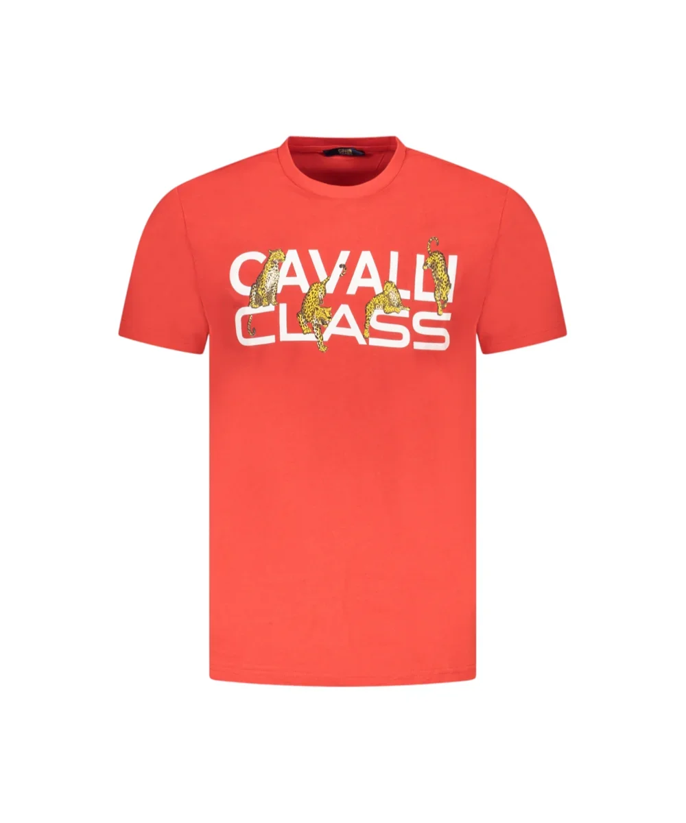 Φωτογραφία προϊόντος: Cavalli Class - Ανδρική Μπλούζα T-Shirt Κοντομάνικη Regular Fit TXT60MJD060-02000 Κόκκινο