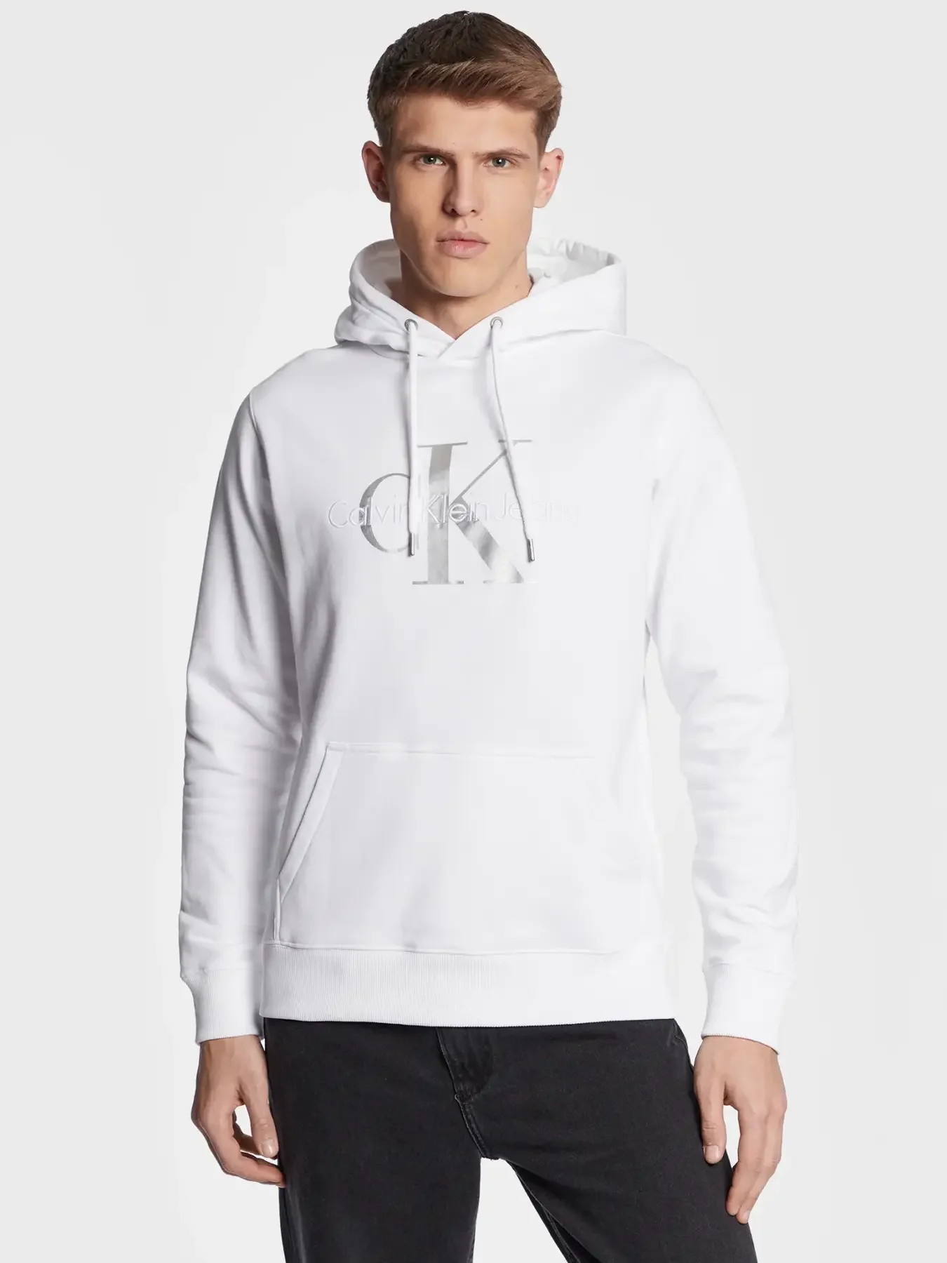 Φωτογραφία προϊόντος: Calvin Klein - Ανδρικό Seasonal Monogram Φούτερ J30J320805-OK6 Λευκό
