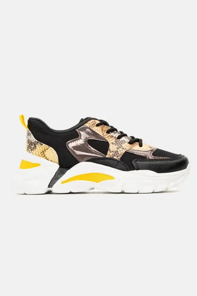 Φωτογραφία προϊόντος: Luigi - Γυναικεία Sneakers σε Συνδυασμό Υλικών & Χρωμάτων 3878301 Μαύρο