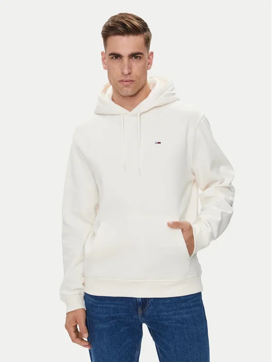 Φωτογραφία προϊόντος: Tommy Hilfiger Τommy Ηilfiger - Ανδρικό Φούτερ Με Κουκούλα Flag Regular Fit DM0DM20497-YBH Εκρού
