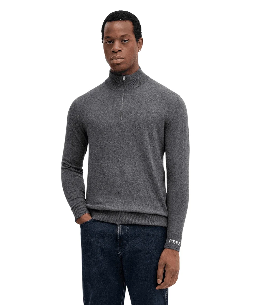 Φωτογραφία προϊόντος: Pepe Jeans - Ανδρικό Πουλόβερ Mock Ipper Slim Fit PM7000012-963 Γκρι