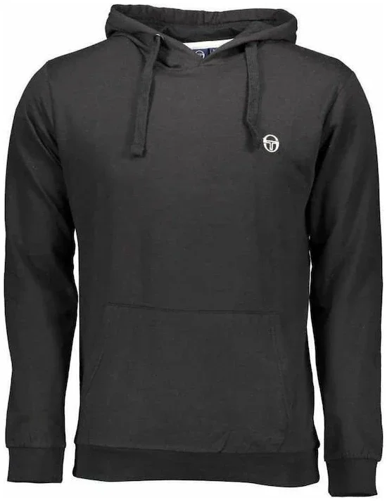 Φωτογραφία προϊόντος: Sergio Tacchini - Ανδρικό Φούτερ με Κουκούλα και Τσέπες 103-10002-0002 Μαύρο