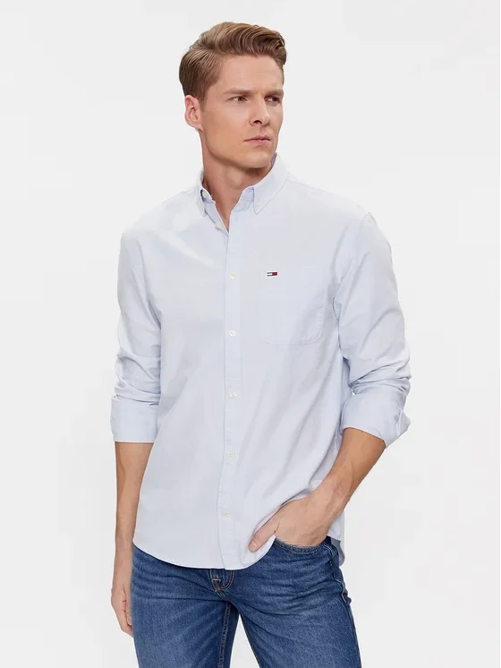 Φωτογραφία προϊόντος: Tommy Hilfiger - Ανδρικό Πουκάμισο Tjm Reg Oxford Regular Fit DM0DM18335-CDN Γαλάζιο