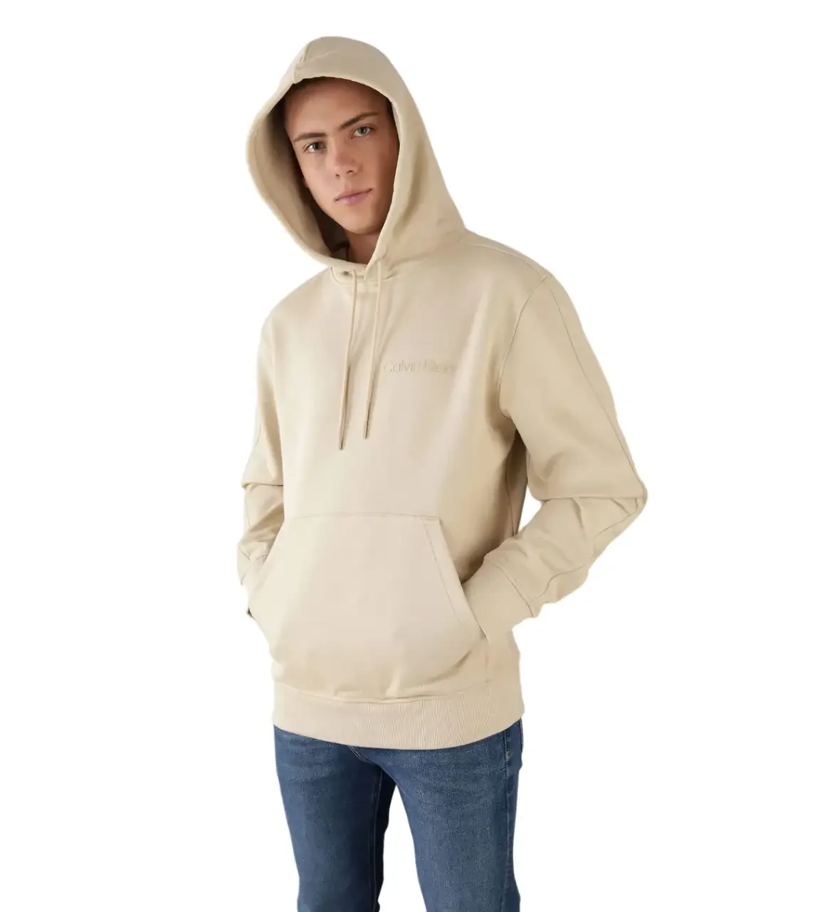 Φωτογραφία προϊόντος: Calvin Klein - Ανδρικό Φούτερ Institutional Regular Fit J30J325626-RAE Μπεζ